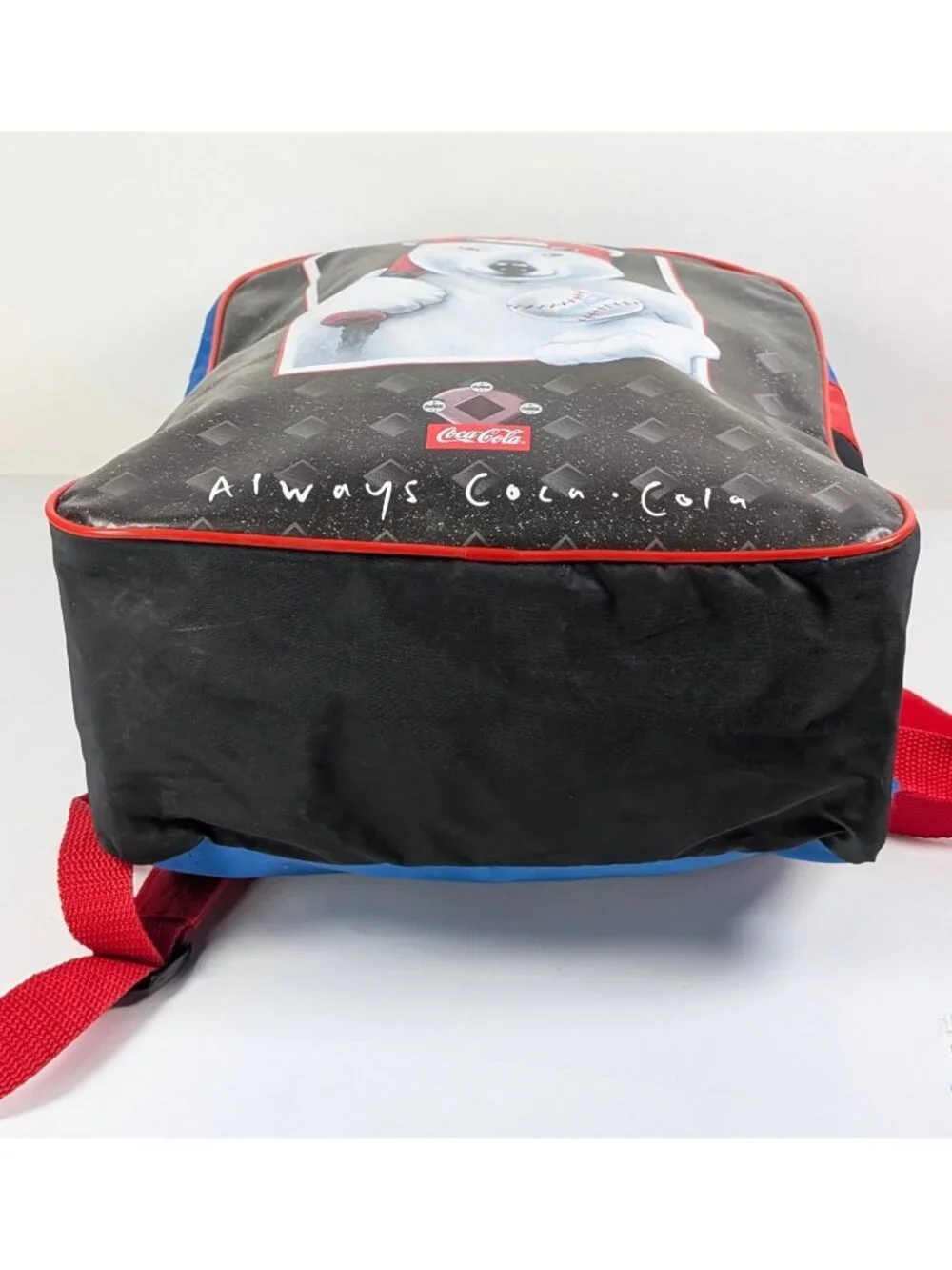 Coca-Cola Polar Bear Baseball Backpack Vintage 90s Nylon NWT + School Supplies